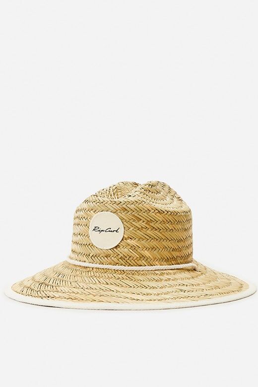 RIP CURL - Script Straw Sun Hat - S, The Script Straw Hat is a traditional designed hat with a wide brim and toggle cord with wooden stopper. This hat screams white sandy beaches and pumping waves!, Fashion, Fashion > Headwear, Women, Rip Curl, Wassersport, Lifestyle RIP CURL - Script Straw Sun Hat - S Produktbild - The Script Straw Hat is a traditional designed hat with a wide brim and toggle cord with wooden stopper. This hat screams white sandy beaches and pumping waves!