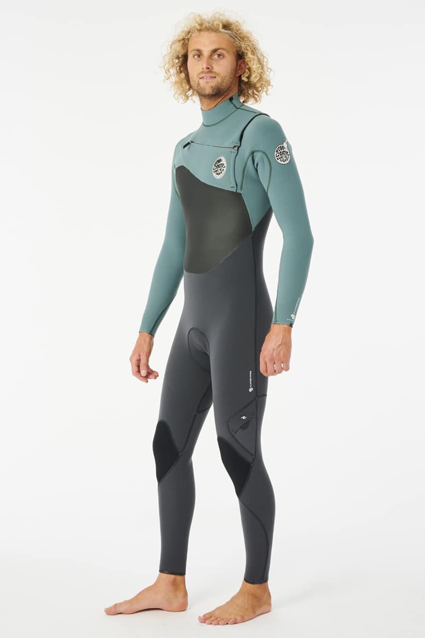 RIP CURL - Flashbomb 4/3 Chest Zip Wetsuit - Muted Green, Now with E6 Flash Lining that provides 2% stretch, warmth and is super fast drying. Seams are also taped with E6 Flash Lining tape for extra comfort and water seam sealing. Mesh skin panels absorb solar rays and reduce wind chill., Wetsuits > Long suits, Wakeboard, Wakesurf, Wakesurf > Wetsuits, Wakeboard > Wetsuits, Wetsuits, SALE, Men, Rip Curl, Wassersport, Lifestyle RIP CURL - Flashbomb 4/3 Chest Zip Wetsuit - Muted Green Produktbild - Now with E6 Flash Lining that provides 2% stretch, warmth and is super fast drying. Seams are also taped with E6 Flash Lining tape for extra comfort and water seam sealing. Mesh skin panels absorb solar rays and reduce wind chill.
