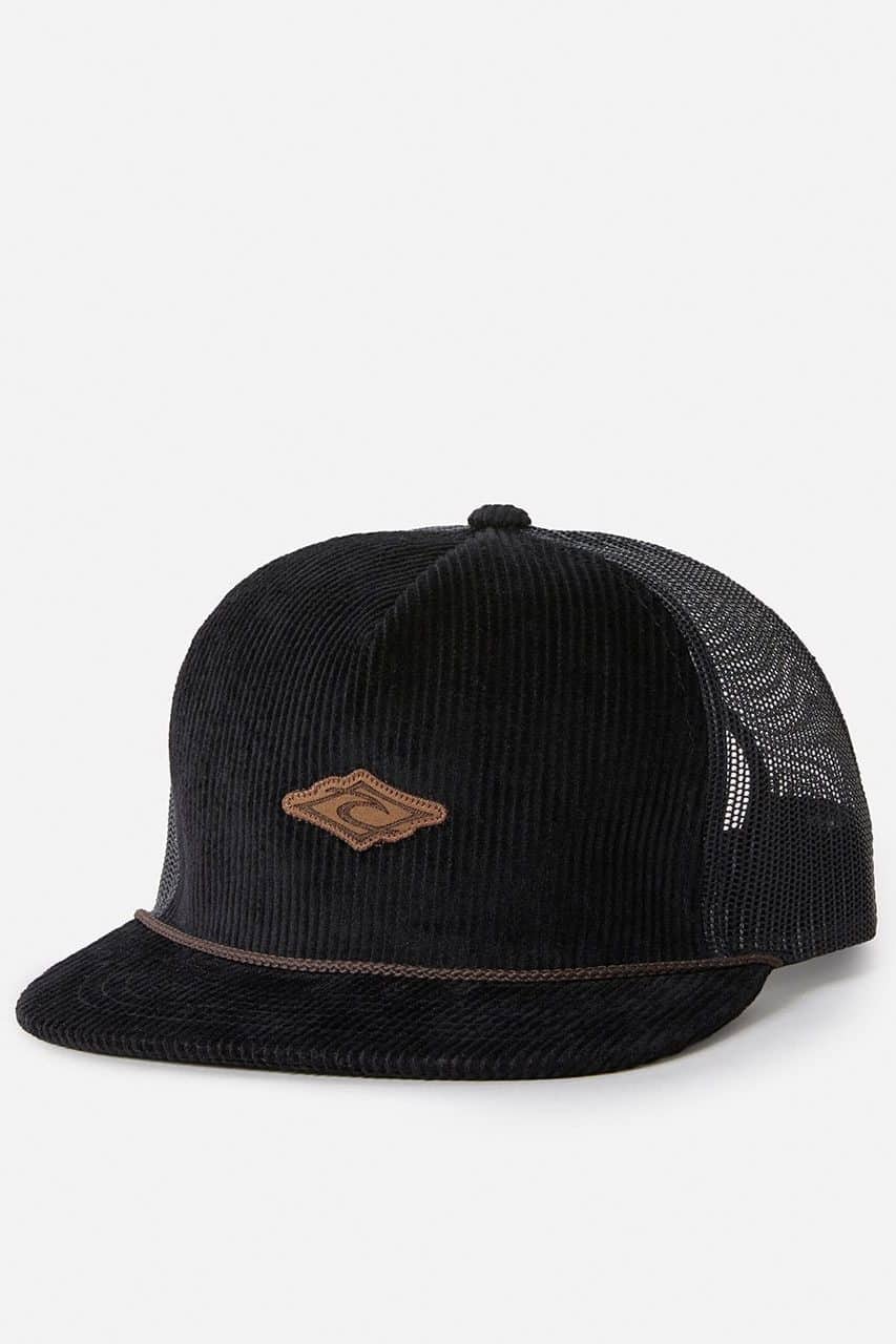 RIP CURL - Premium Surf Trucker - Terracotta Produktbild - Schwarze Surfer Cap, ideal für Strand- und City-Look.