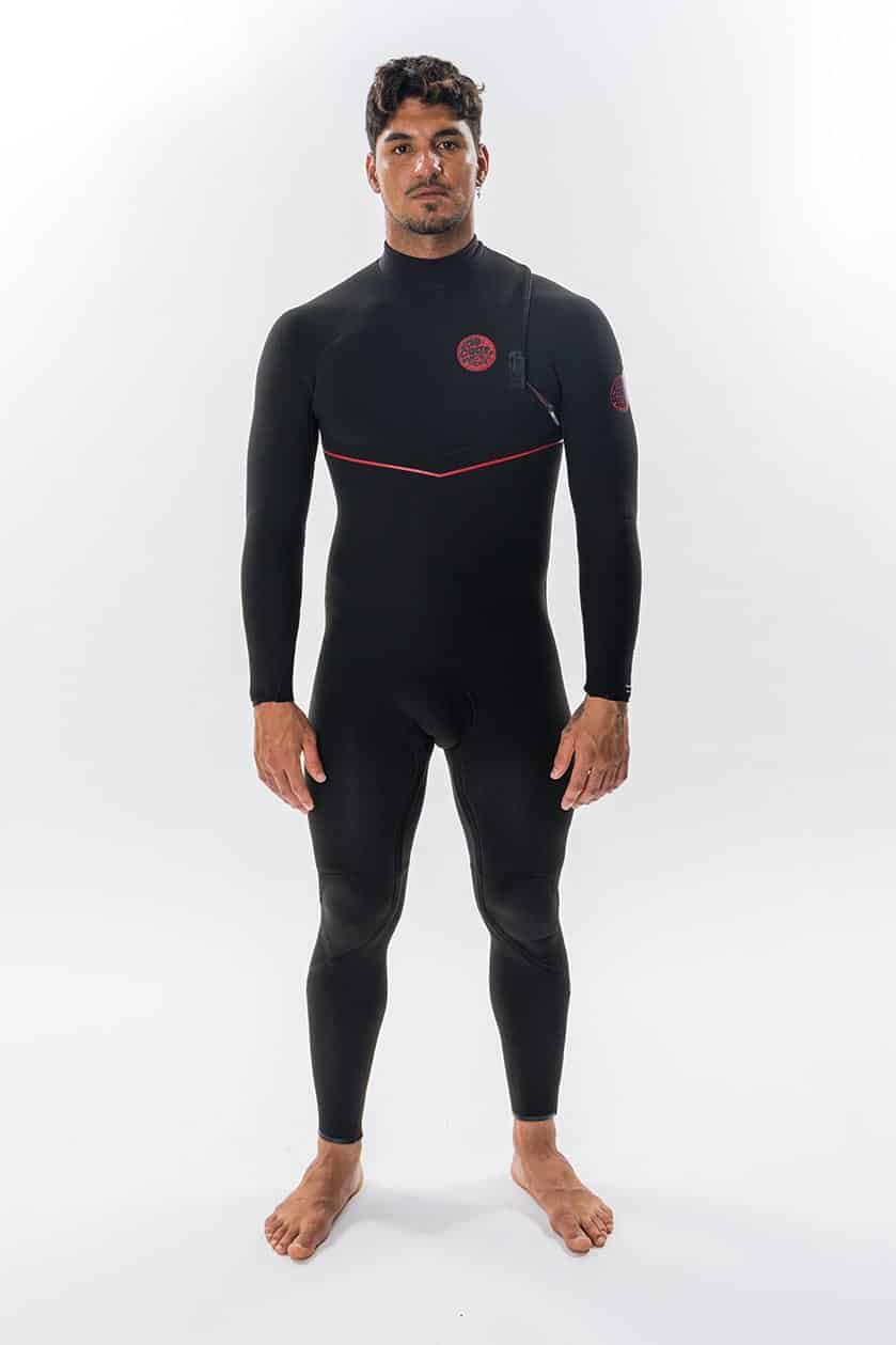 RIP CURL - Flashbomb Fusion 4/3 Zip Free Wetsuit, Model is 180cm (5'10") tall and wearing a size M., Wetsuits > Long suits, Wetsuits, Men, Rip Curl, Wassersport, Lifestyle RIP CURL - Flashbomb Fusion 4/3 Zip Free Wetsuit Produktbild - Model is 180cm (5'10") tall and wearing a size M.