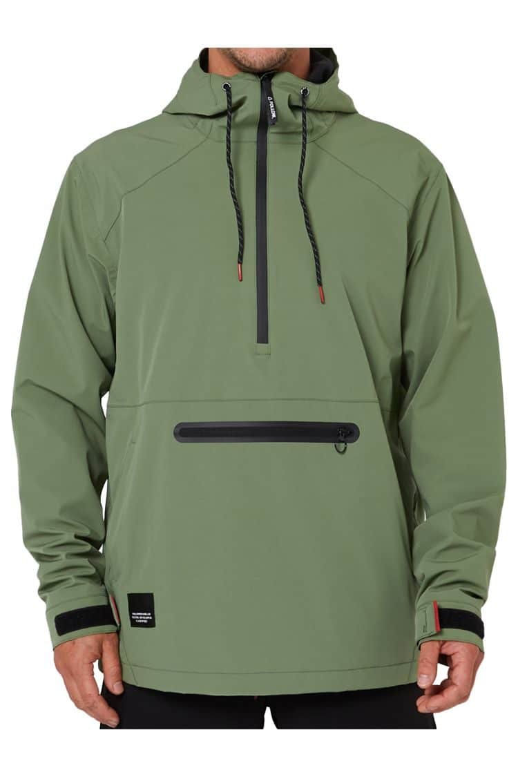 FOLLOW Outer Spray Anorak Jacket - Olive