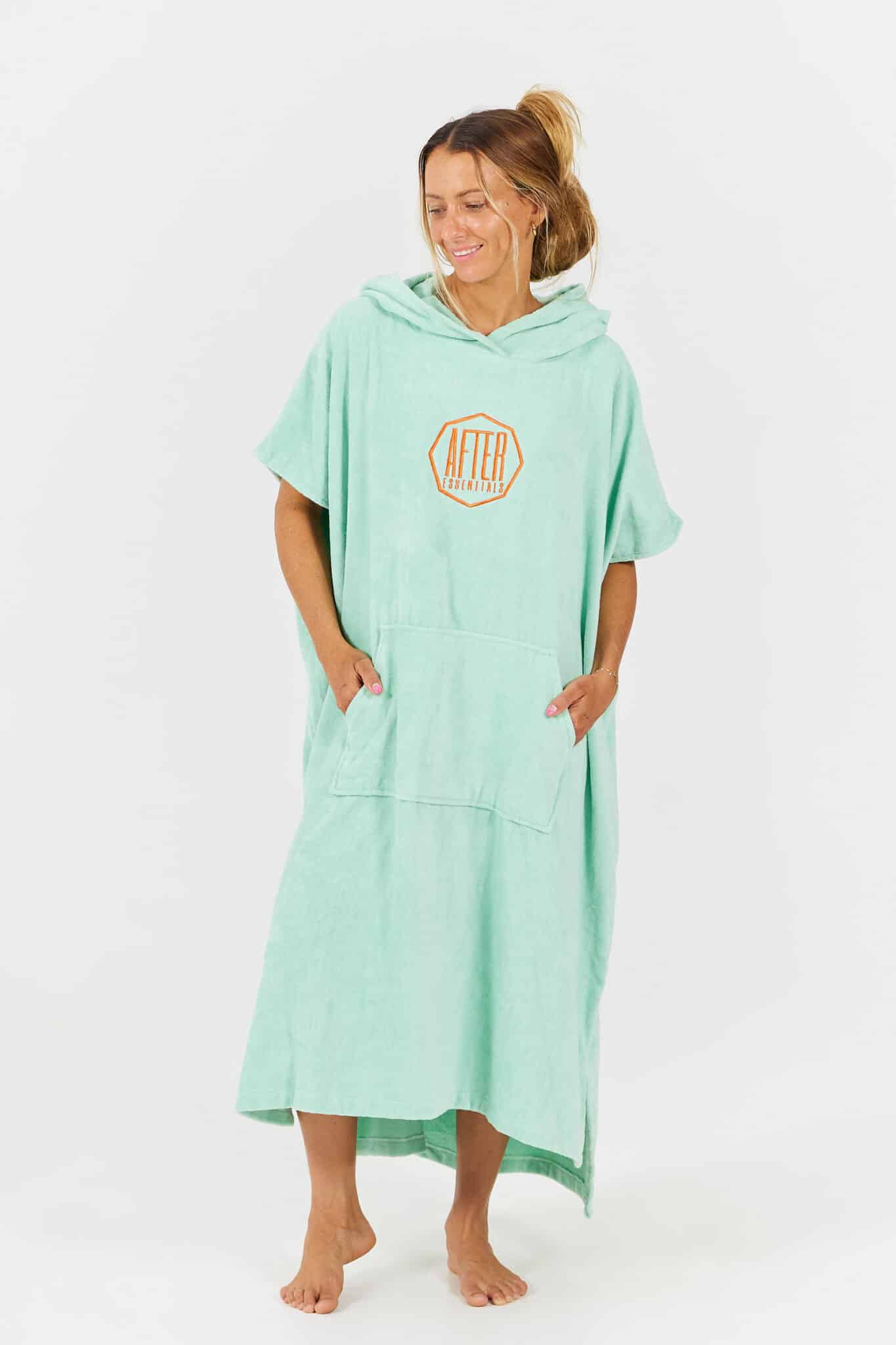 After Essentials Logo Poncho Mint After Essentials Logo Poncho Mint