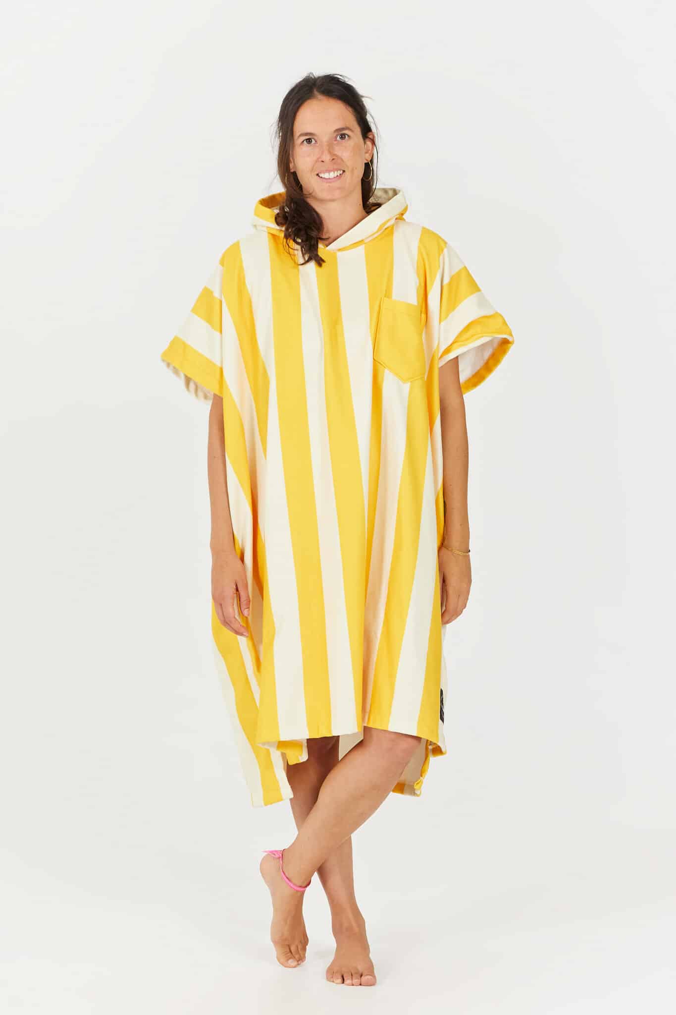 After Essentials Swim Club Poncho Stripes Yellow After Essentials Swim Club Poncho Stripes Yellow