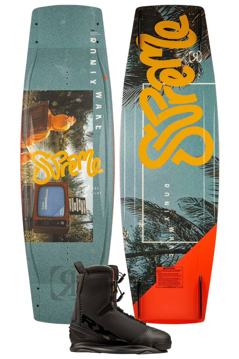 Ronix 2026 Supreme Air Core 3 Wrxt Intuition Black Boat Wakeboard Package Ronix 2026 Supreme Air Core 3 Wrxt Intuition Black Boat Wakeboard Package