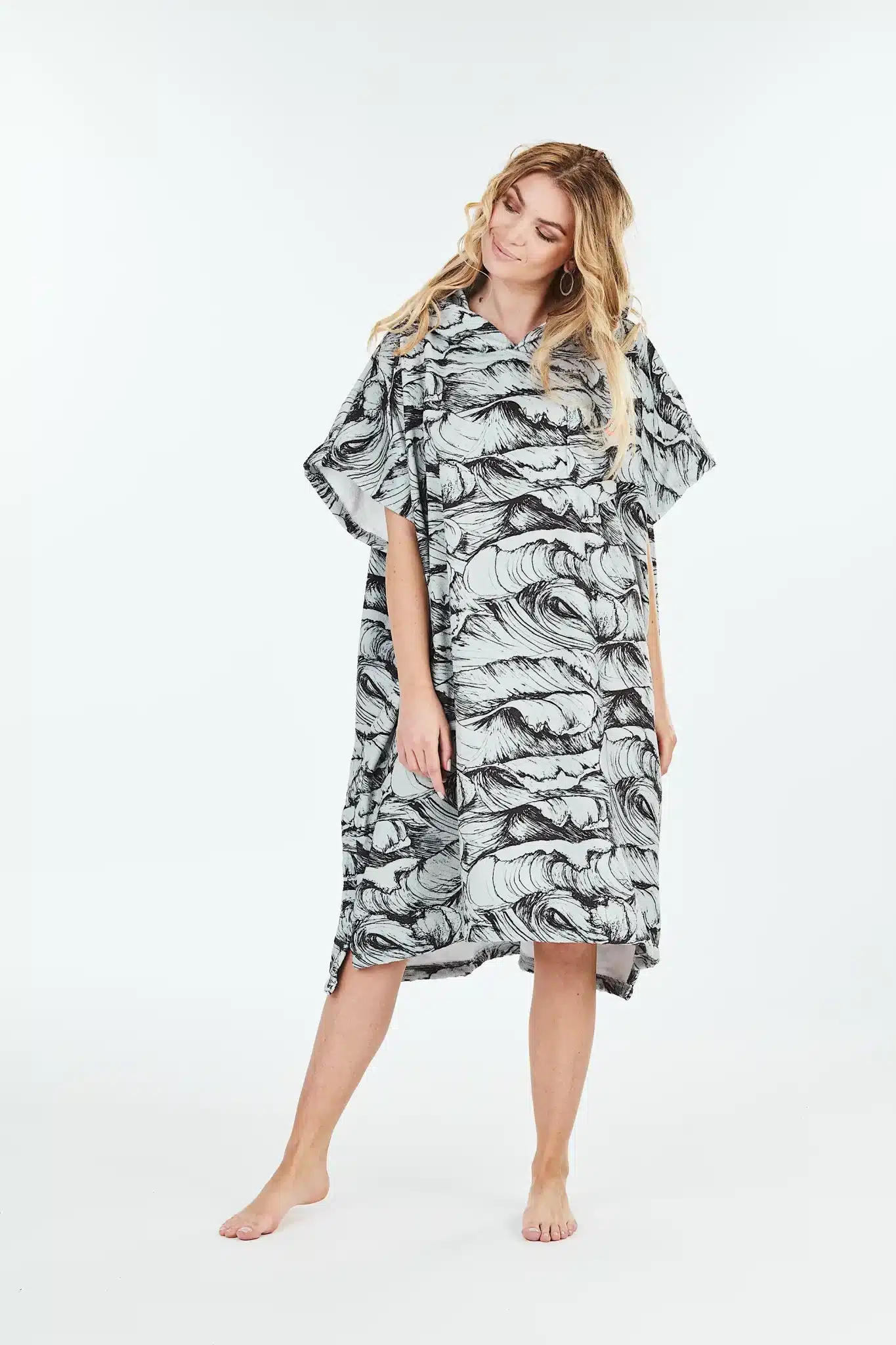 AFTER ESSENTIALS Inline Series Poncho - Ocean - Dark Grey5
